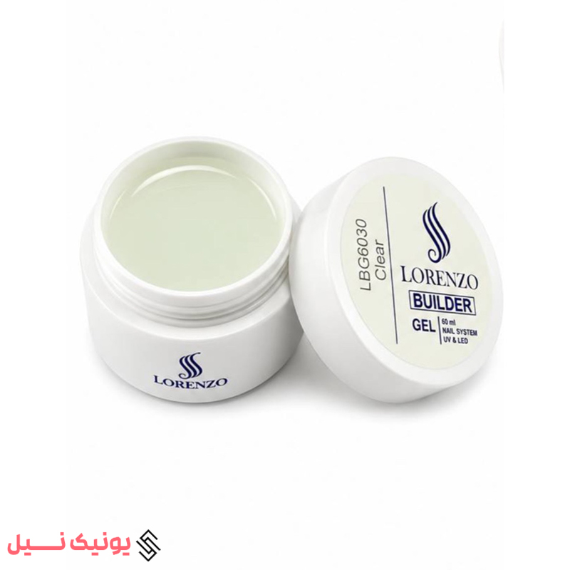 clear نوع: بیلدر ژل سافت برند : لورنزو LORENZO حجم 60 میل